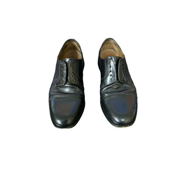 FLORSHEIM BLACK LEATHER DRESS SHOES MEN'S SIZE 9 M - Picture 3 of 10